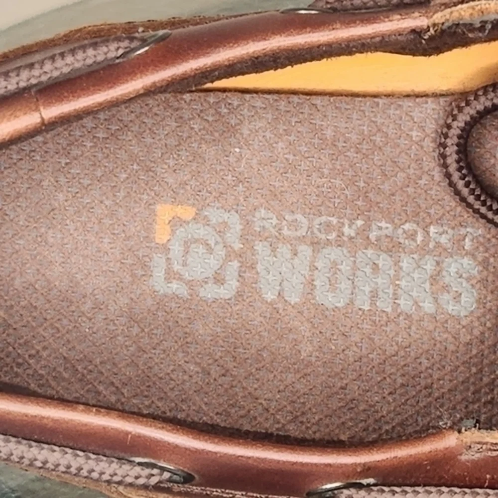 Rockport Work Sailing‎ Club Steel Toe Slip Resistant Shoe 9.5 EUC Office Plant